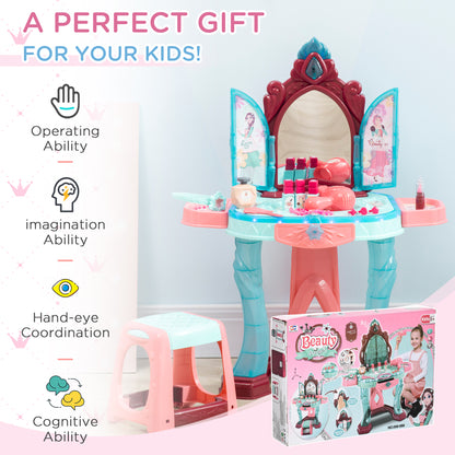 Kids Vanity Set with Self-Opening Magic Mirror