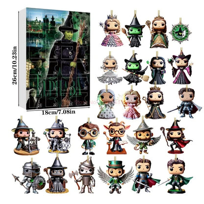 2025 New Wicked Christmas Advent Calendar 24d Blind Box Anime Figures Acrylic Box Xmas Decoration Model Surprise Christmas Gift
