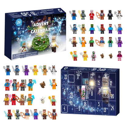 24Pcs/Set Marvel Advent Calendar Box Figure Anime Action Figure Model Building Blocks Christmas Advent Calendar Countdown Toys