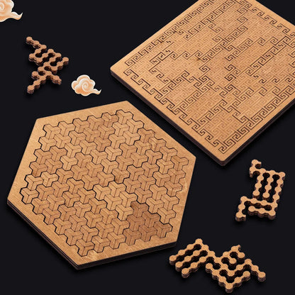 Impossible Wooden Puzzle IQ Puzzles for Adults Impossible JigSaw Puzzles Brain-teaser Ten Level Difficulty Tangram Board Games