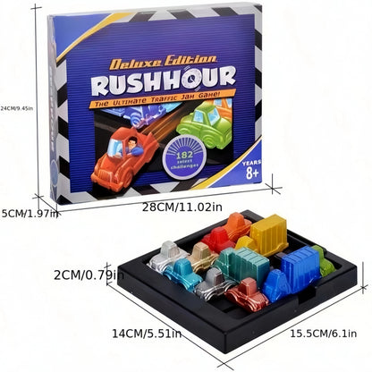 Puzzle traffic rush hour game, racing rush hour car Huarong Road logical reasoning desktop game, children's puzzle toys, childre