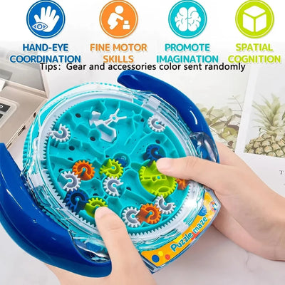 3D Creative Puzzle Maze Magic Transparent Puzzle Speed Cube Rolling Ball Magic UFO Maze Toys For Children Stress Reliever Toys
