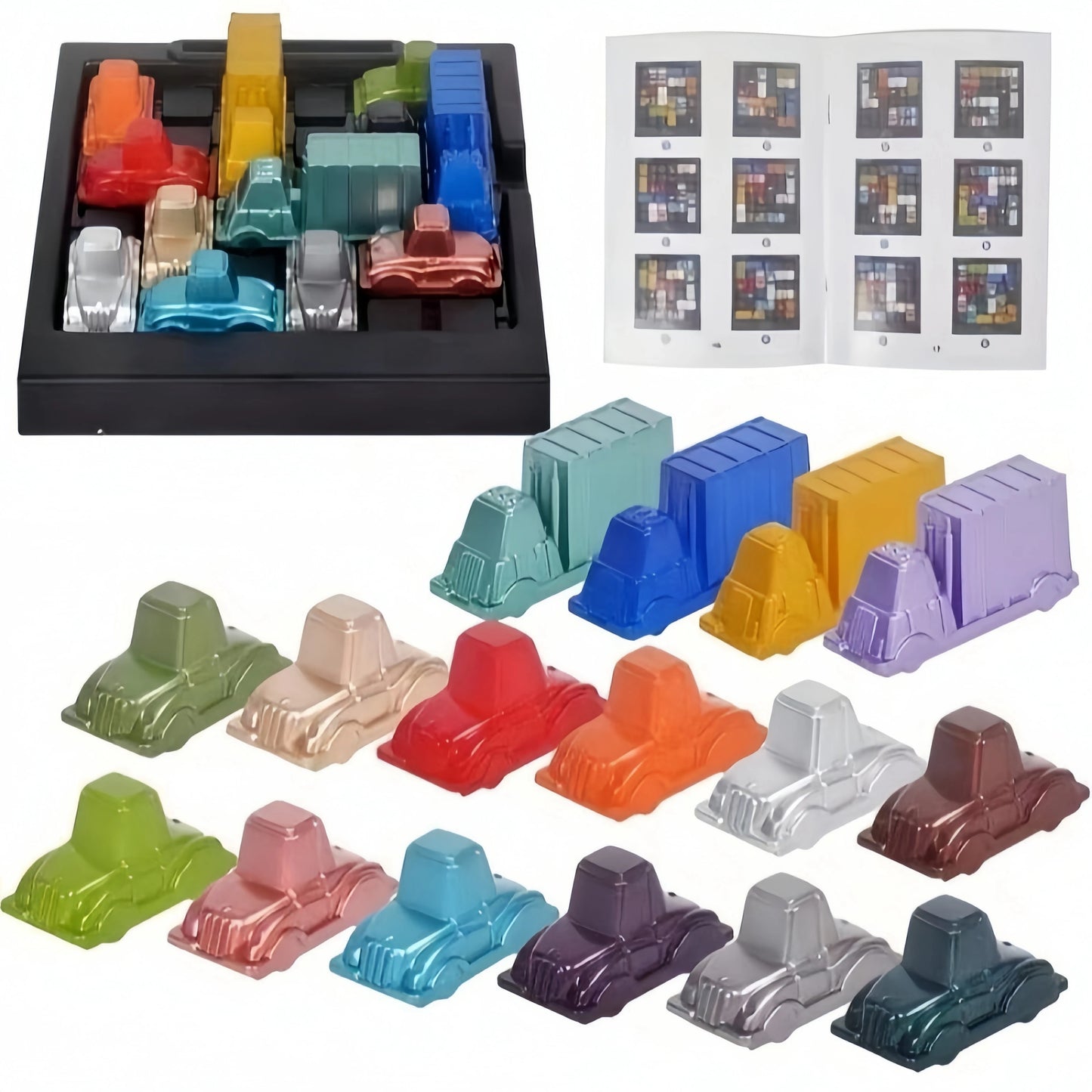 Puzzle traffic rush hour game, racing rush hour car Huarong Road logical reasoning desktop game, children's puzzle toys, childre