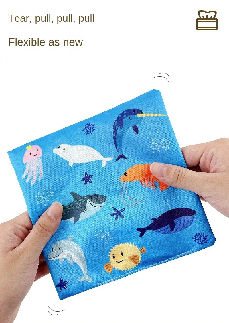 Baby Montessori Toy Magic Tissue Box Educational Learning Book Activity Sensory For Kids Finger Exercising Busy Board Baby Game