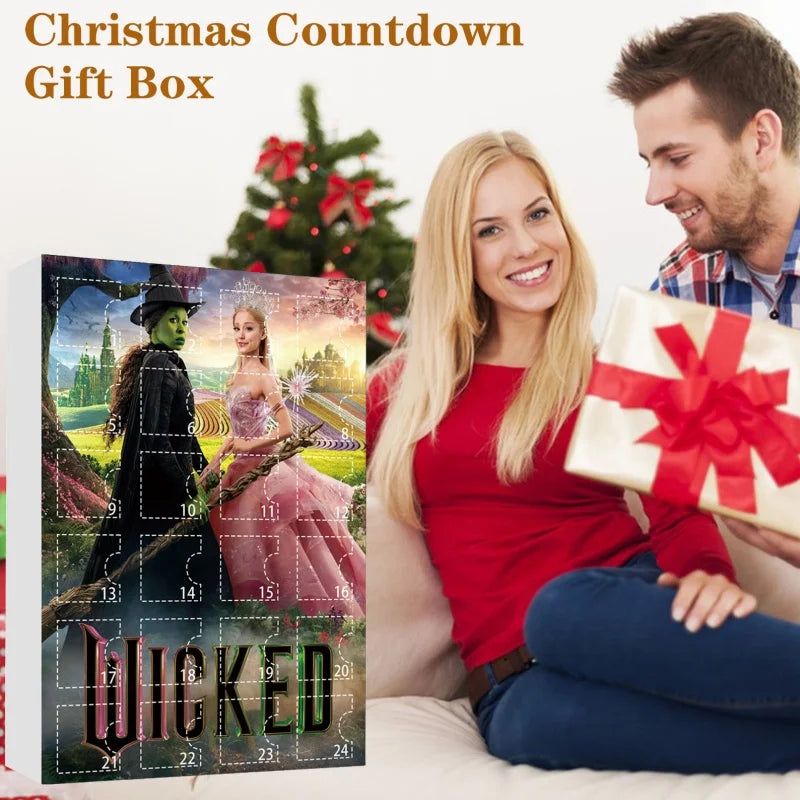 2025 New Wicked Christmas Advent Calendar 24d Blind Box Anime Figures Acrylic Box Xmas Decoration Model Surprise Christmas Gift