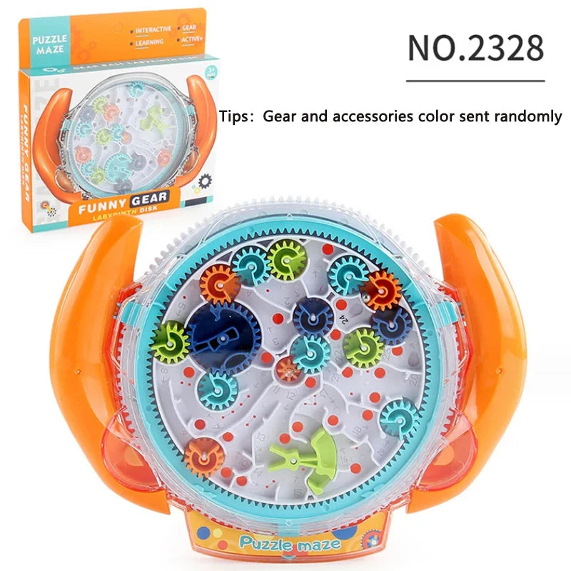 3D Creative Puzzle Maze Magic Transparent Puzzle Speed Cube Rolling Ball Magic UFO Maze Toys For Children Stress Reliever Toys