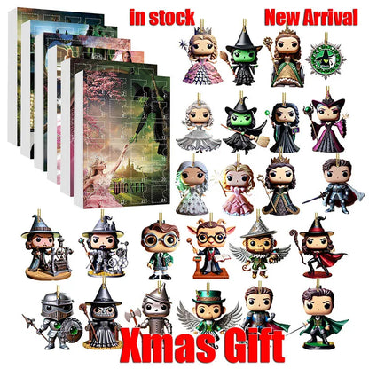 2025 New Wicked Christmas Advent Calendar 24d Blind Box Anime Figures Acrylic Box Xmas Decoration Model Surprise Christmas Gift