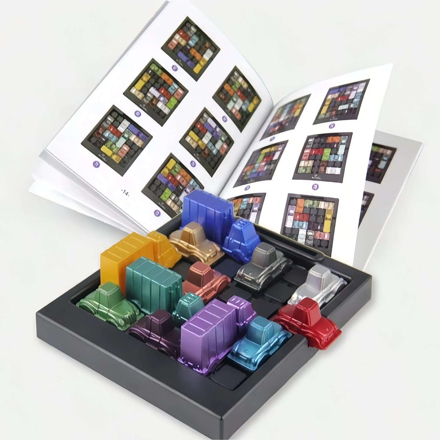 Puzzle traffic rush hour game, racing rush hour car Huarong Road logical reasoning desktop game, children's puzzle toys, childre