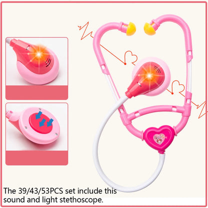 Doctor Toys for Kids 53/31PCS Doctor Pretend Play Set Children Medical Dentist Tools Stethoscope Educational Toy Boy Girl Gift