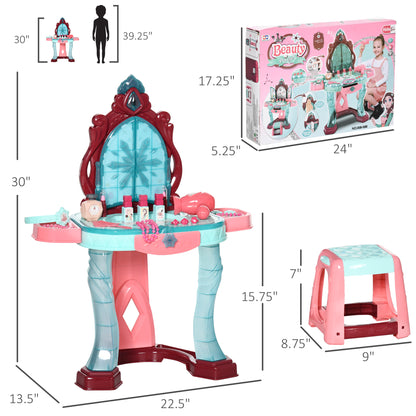 Kids Vanity Set with Self-Opening Magic Mirror